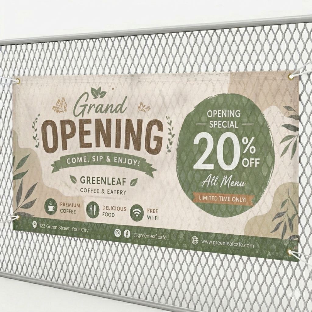 Vinyl Mesh Banner (10oz) $3.63 per ft²