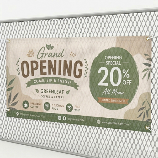 Vinyl Mesh Banner (10oz) $3.63 per ft²